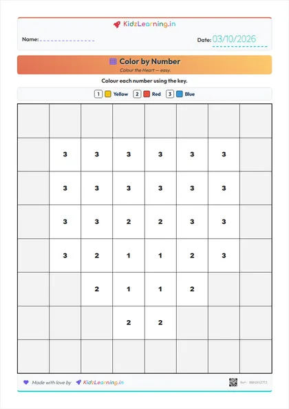 Color by Number worksheet preview