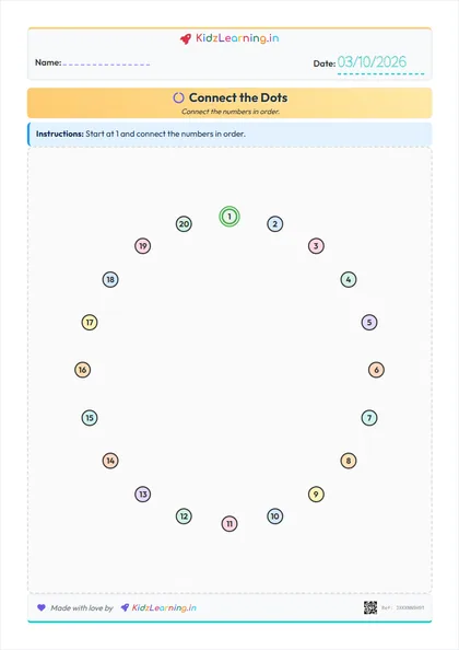 Connect the Dots worksheet preview