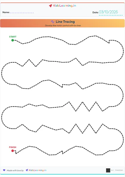 Line Tracing worksheet preview