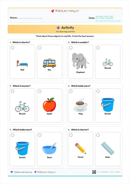 Measuring Length worksheet preview
