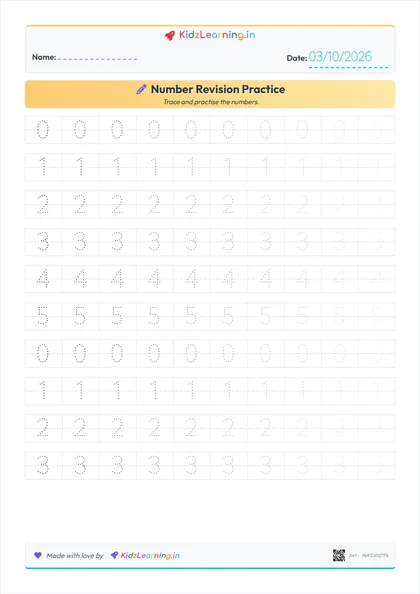 Number Revision Practice worksheet preview