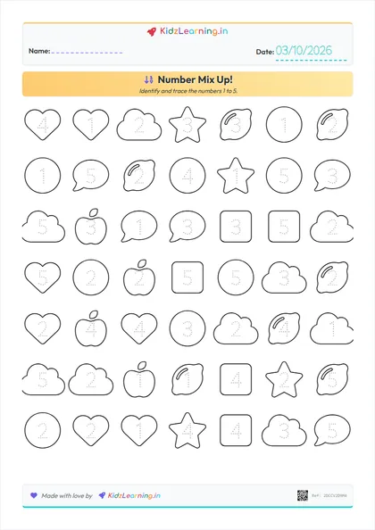 Find & Trace Numbers worksheet preview
