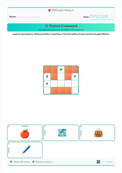 Picture Crossword worksheet preview