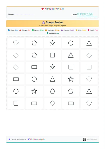 Shape Sorter worksheet preview