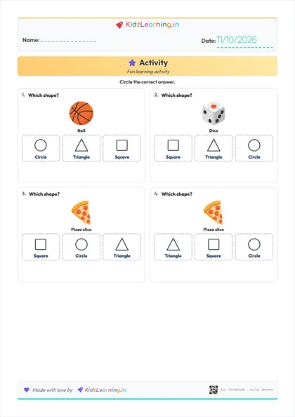 Shapes in Real Life worksheet preview