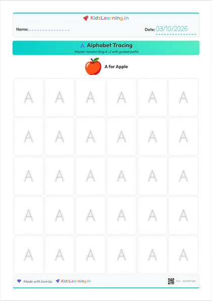Alphabet Tracing worksheet preview