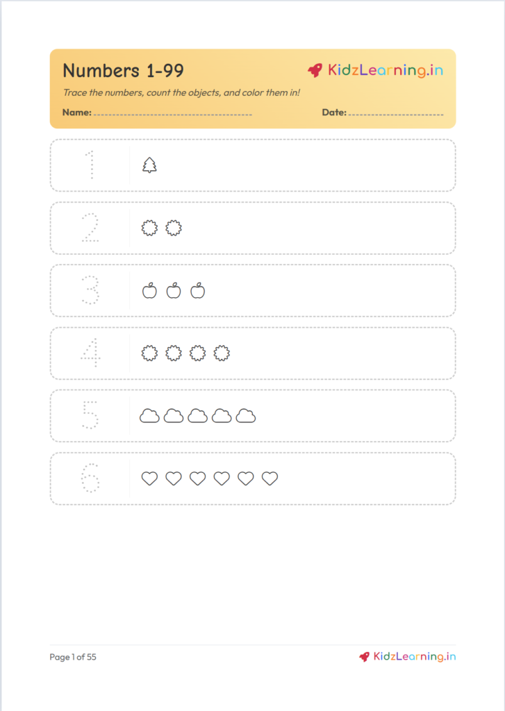 Numbers 1–99